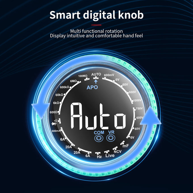 Knobb Rotation Meter Kaemeasu 10D Smart Rotary Knob Multimeter Voltage Meters Detector ...