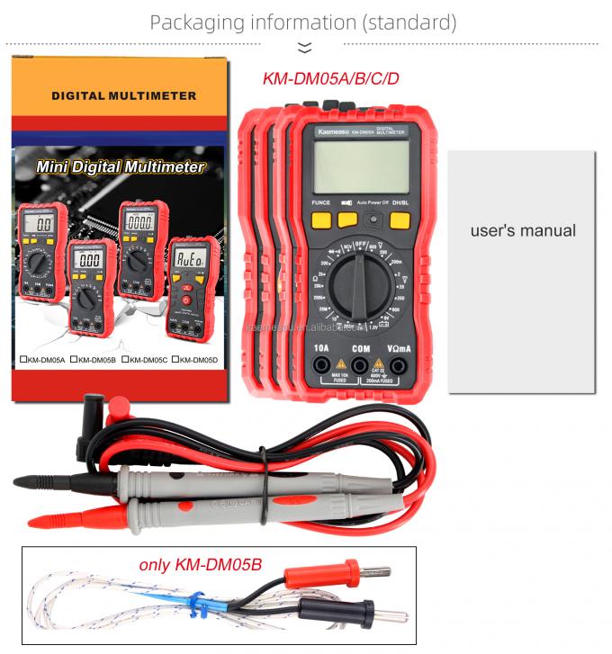Professional Electrician Digital Multimeters Voltage Current Resistance ...