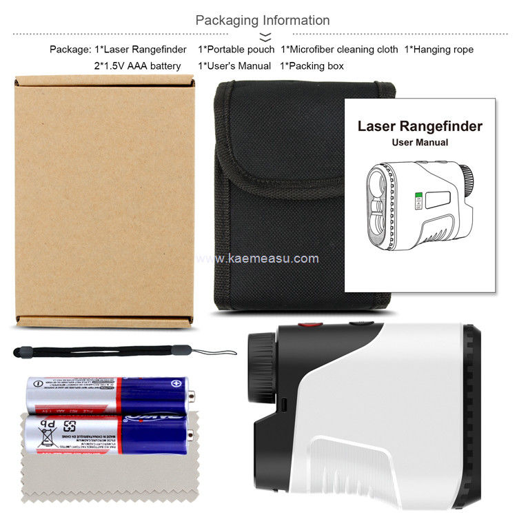 kaemeasu Portable Laser Range Finder Golf Telescope Angle Measuring 6.5X Magnification Hunting Rangeinder D600