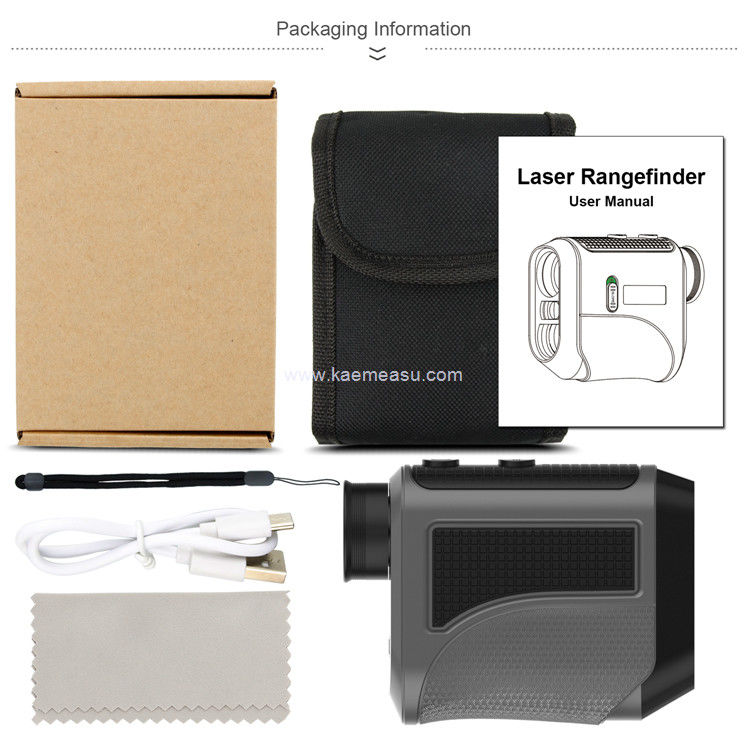 kaemeasu USB Charging Golf Rangefinder High Accuracy Optical Telescope LCD Display Laser Range Finder  F1000