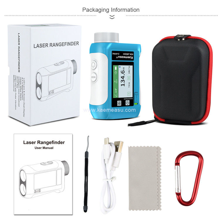 kaemeasu Voice Broadcast Golf Rangefinder Laser Range Finder Telescope With LCD Touch Screen J600