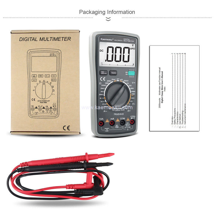 Kaemeasu 02A Handheld Industrial Voltmeter Digital Aneng Multitester NCV T RMS Electric Test Meter