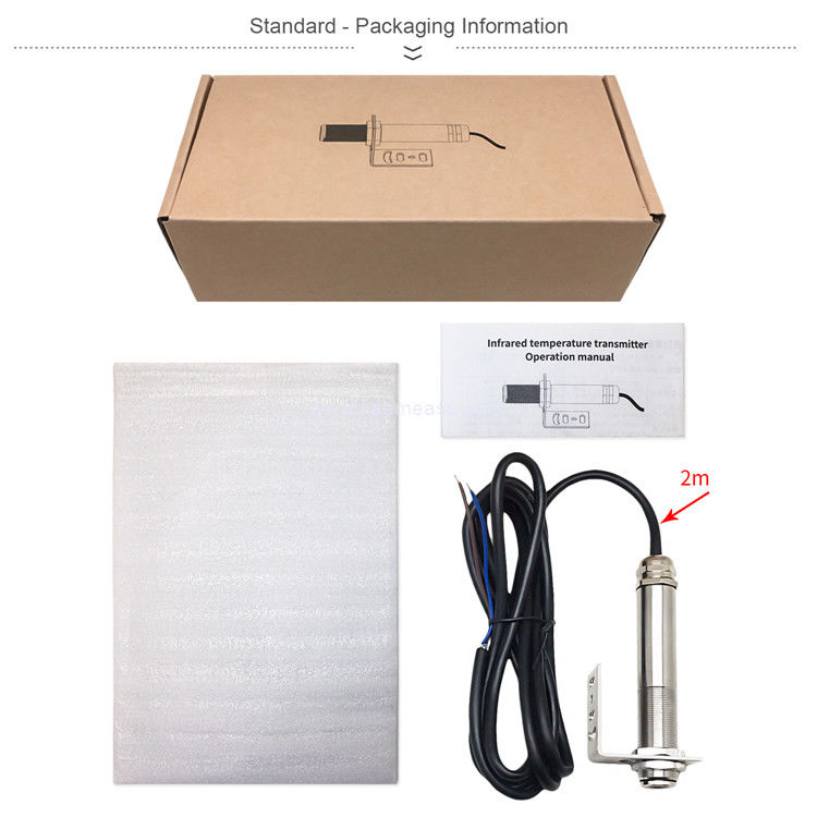 kaemeasu 4-20mA Output Laser Temperature Transmitter Pyrometer Non Contact Infrared Temperature Sensor -20~100℃