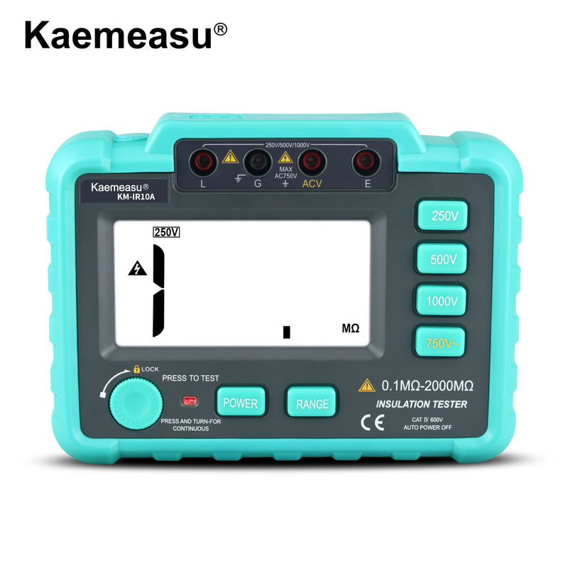 kaemesau 1999 Count Display Insulation Resistance Tester 250V 500 V 1000 V Overload Protection Digital Insulation Resistance Tester IR10A