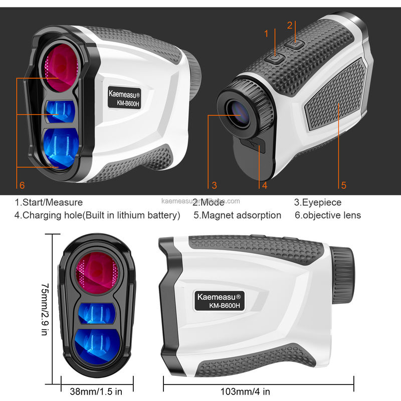 kaemeasu Handheld Rechargeable OEM Hunting Golf Laser Rangefinder With Magnet Adsorption 450M/600M/800M/1000M
