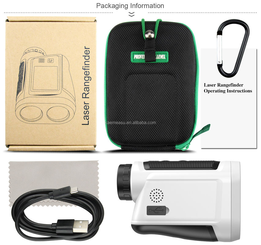 OEM 6x Rangefinder Laser Mounted Range Finder Golf Laser Range Finder Lithium Battery Rechargeable Touch Type Color Screen IP54