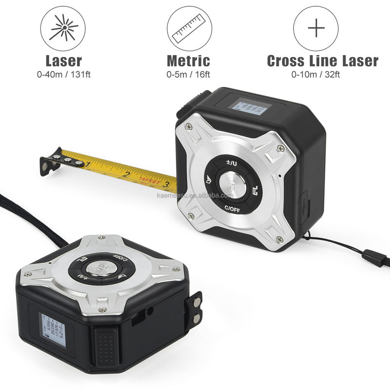 Multifunction USB Charging Tape Measure Rangefinder Electronic Ruler Infrared Measuring Instrument OEM Laser Distance Meter