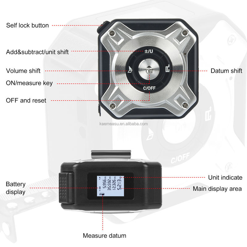Multifunction USB Charging Tape Measure Rangefinder Electronic Ruler Infrared Measuring Instrument OEM Laser Distance Meter