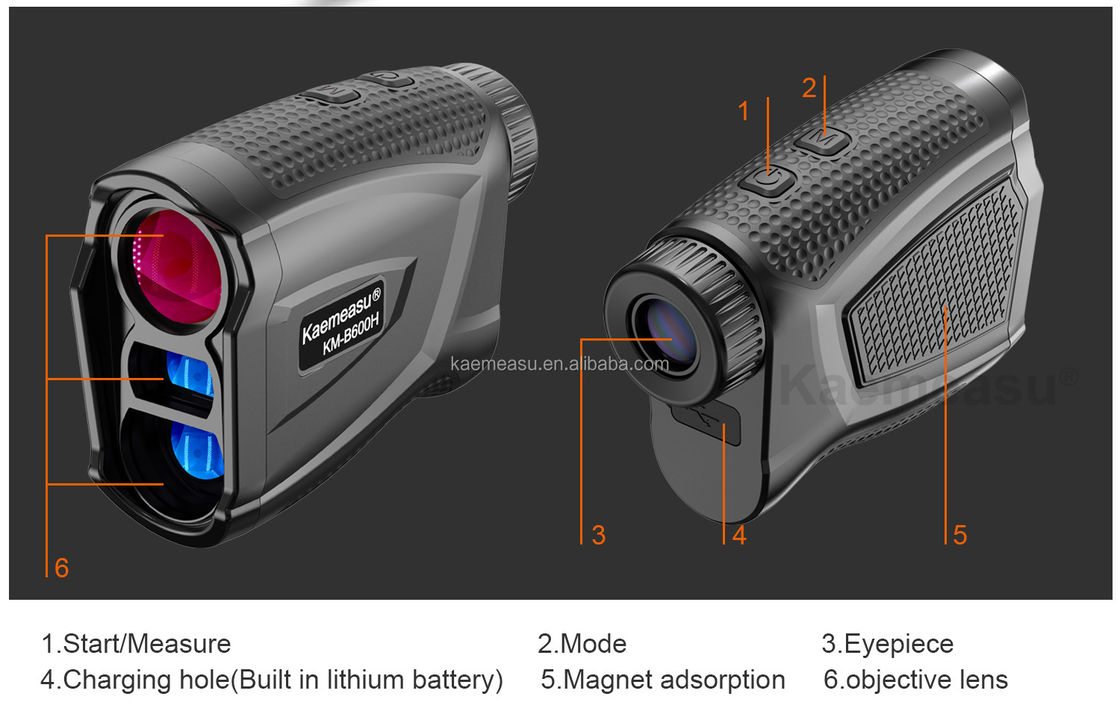 Hot selling laser rangefinder with flagpole locking vibration golf rangefinder hunting handheld laser rangefinder