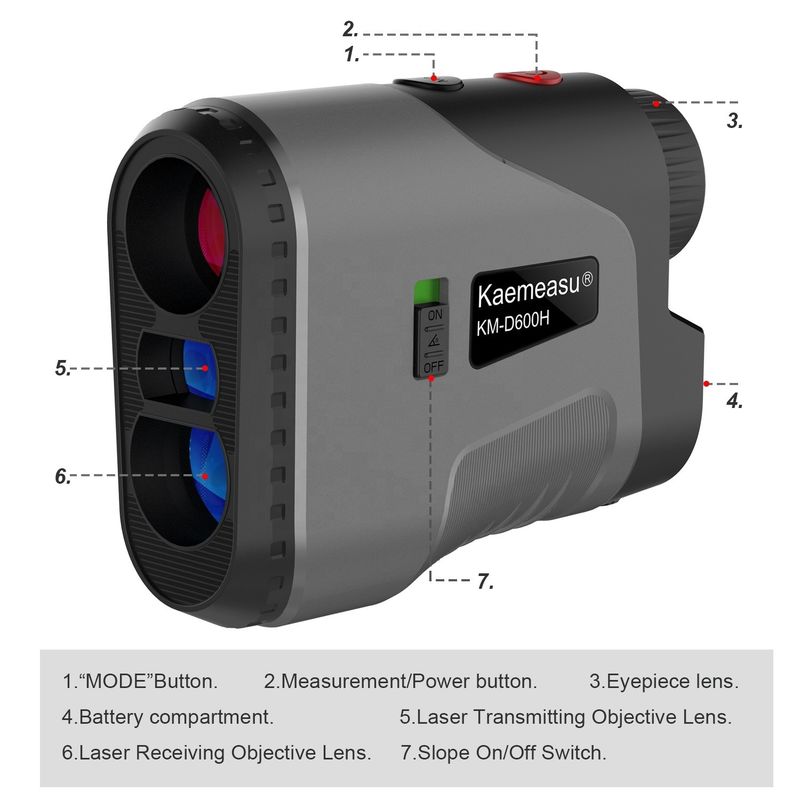 OEM ODM Range Finder 600/800/1000m Golf Distance Meter Multiple modes Laser Rangefinders Telescope with slope switch