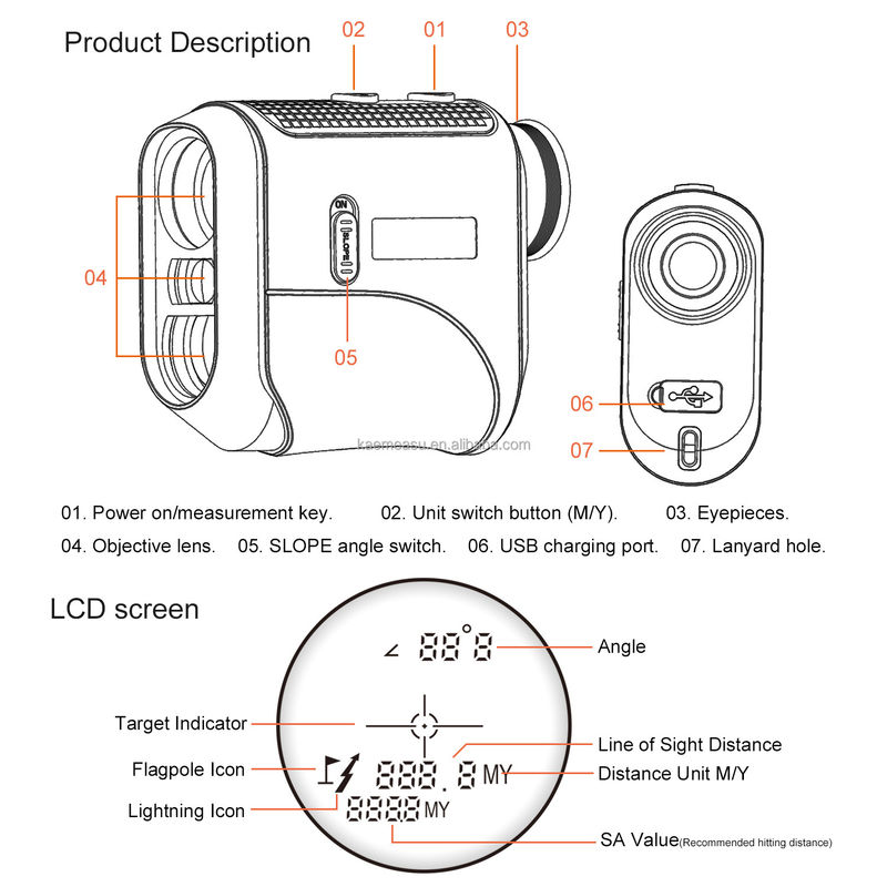 New Arrival Laser Distance Meter Hunting Rangefinder Shooting outdoor Sport Telescope Golf laser rangefinders