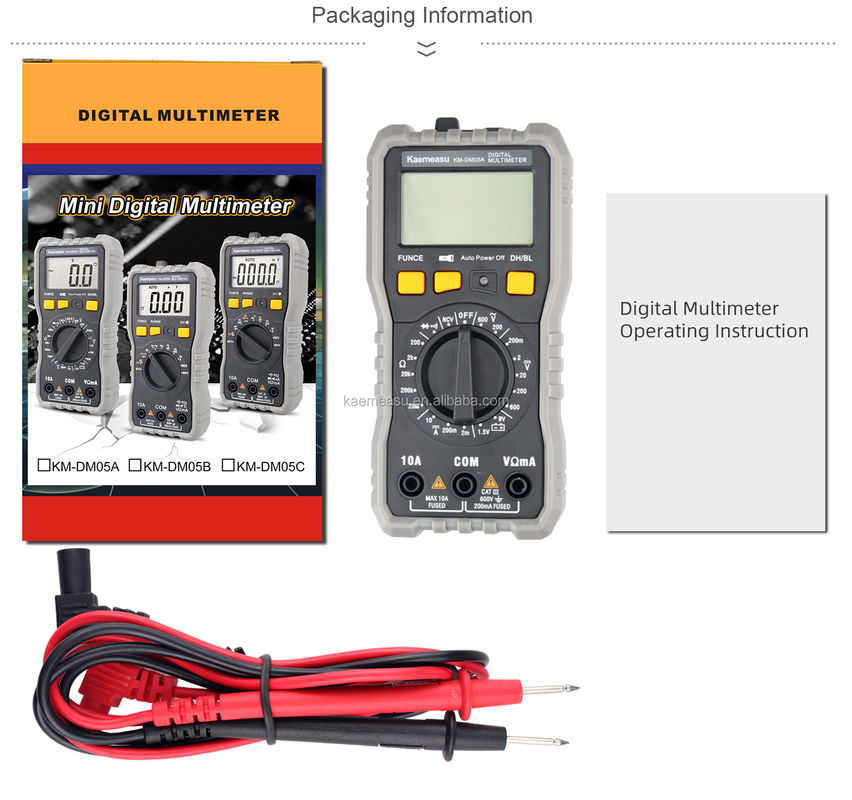 Professional Electrician Digital Multimeters Voltage Current Resistance Diode Test Bench Multitester