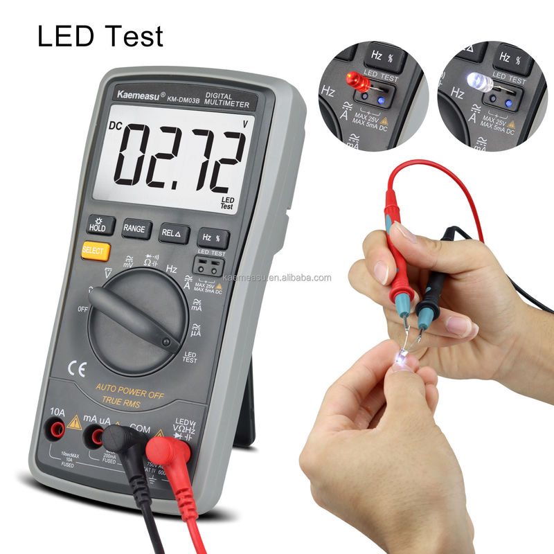 03B Professional Digital Multimeters DC AC Voltage Current Resistance True RMS LED Diode Test Auto Range Universal Meter