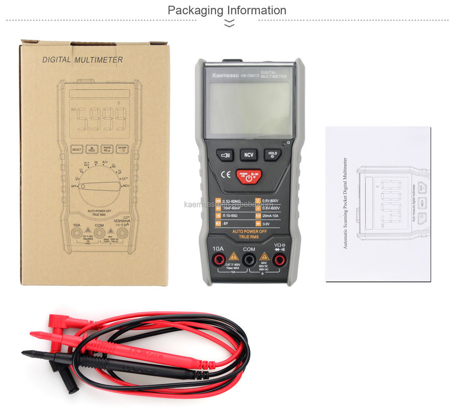 OEM ODM Smart Multimeter 6000 Counts Electrician Bench Multimetor Mini handheld Ture RMS Square Wave Output Digital Multimeters