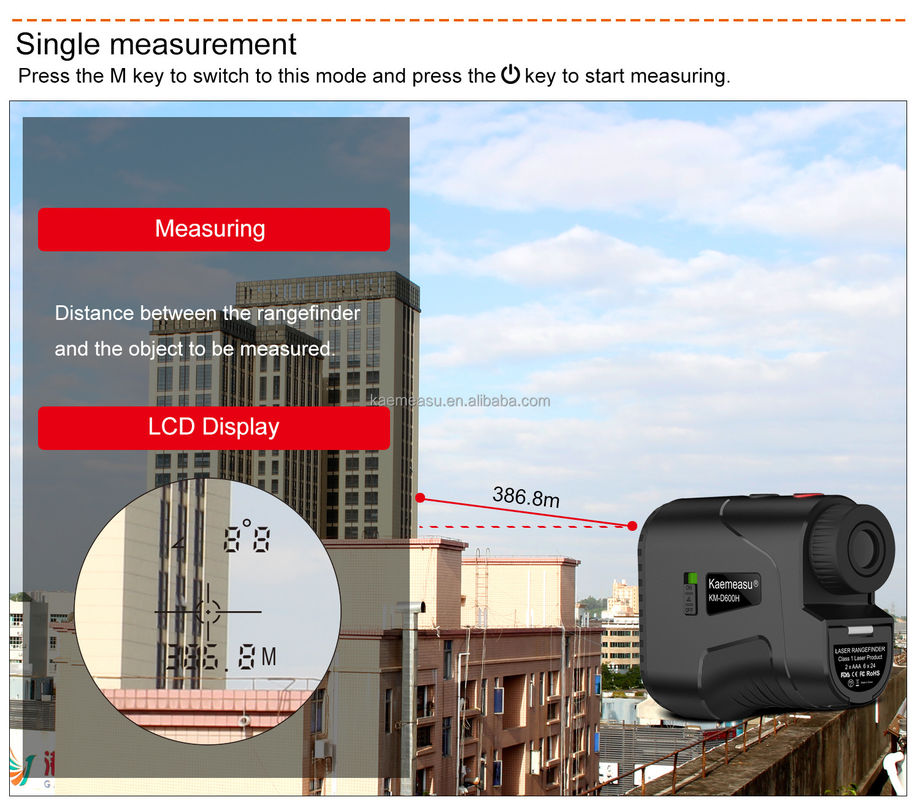 1000m Hunting Range Finder Speed Measuring Slope Scope Laser Distance Meter Telescope Laser Rangefinders