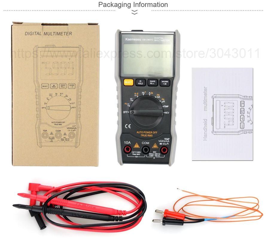 OEM ODM Digital multi tester T-rms electronic multimeter Ncv Ohm Hz Tester avometer Mini Portable multimeter for sale