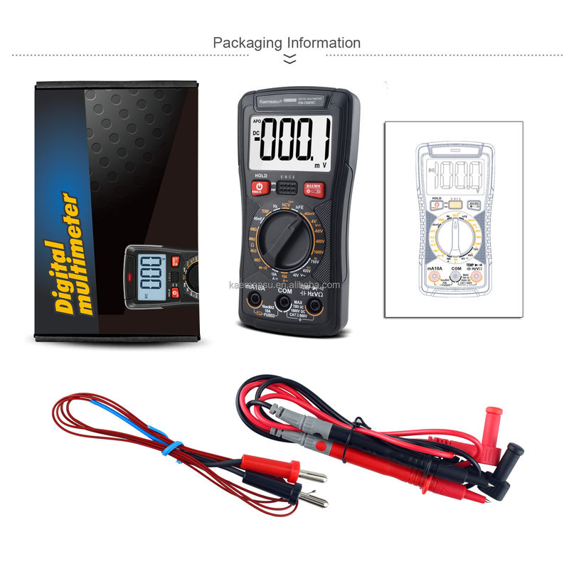 Current Voltage Multimetro Customize Professional NCV Non Contact Measurement Smart Multimeter LCD Screen Digital Multimeters