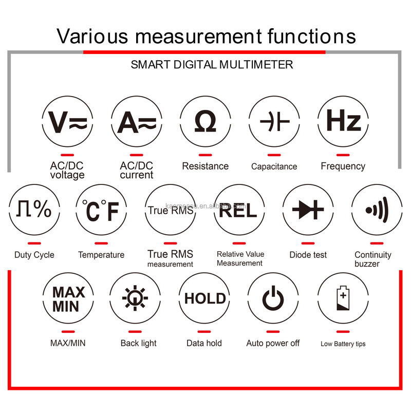 Digital Multimeters Autorange 1000V Voltage Meter True RMS LED Diode Test Multimetro Smart Multimeter