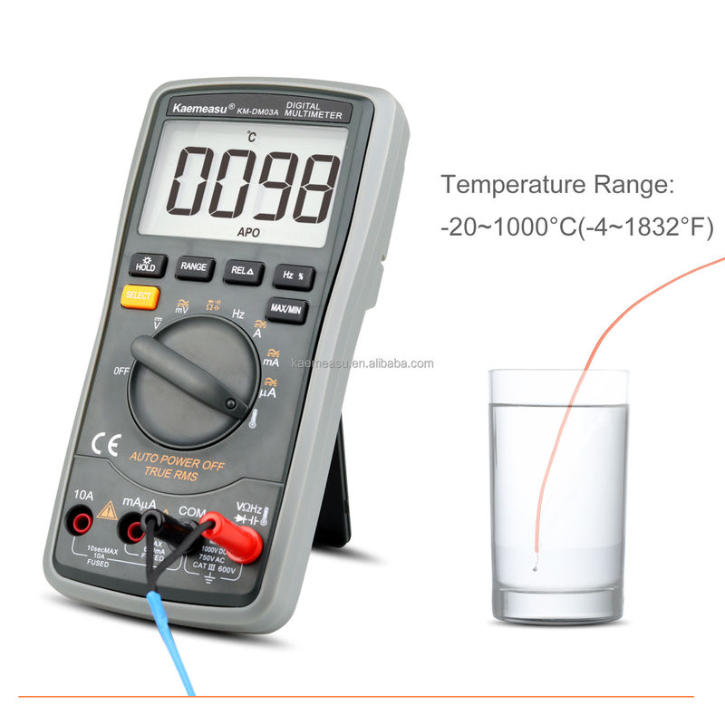 Electrician Auto Range Multitester 6000 Counts Analogic Multimeter T-RMS Diode Test Continuity Buzzer Digital Multimeters