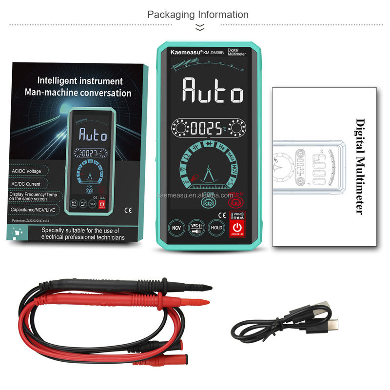 DC Contactor Multimeters Digital Multimtre Numrique Intelligent Flic 100uf film capacitor Intelligent Voice Digital Multimeters