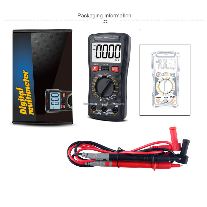Multifunctional Digital Mini Multimeter for Measuring Resistance and Continuity 200mV-1000V 40-40mF