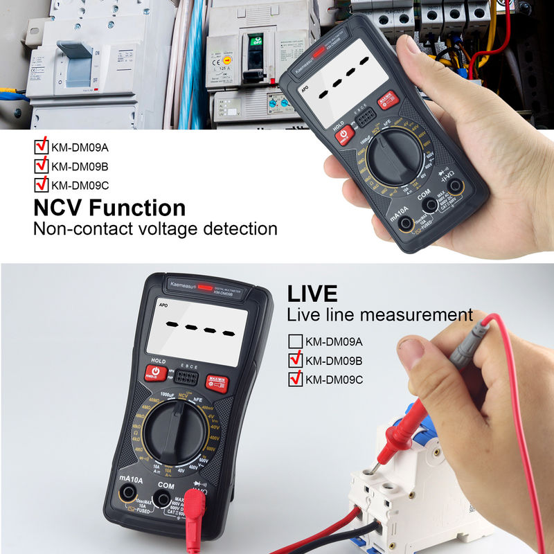 Multifunctional Digital Mini Multimeter for Measuring Resistance and Continuity 200mV-1000V 40-40mF