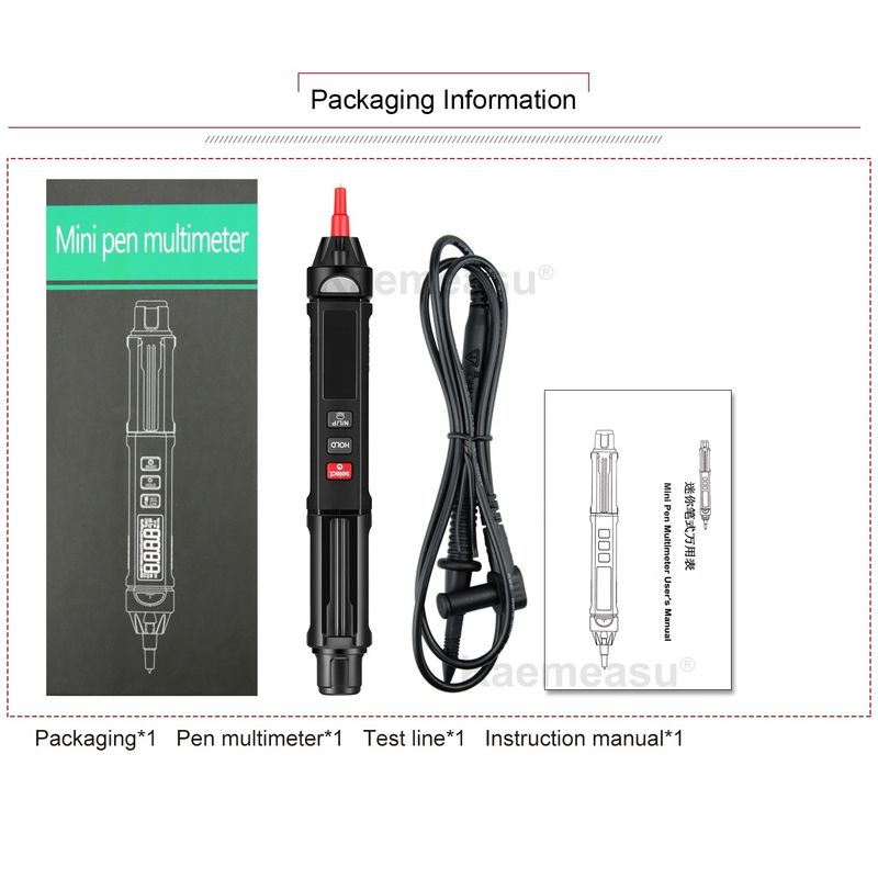Oem Factory Direct Pen Digital Multimeter  True Rms Digital Meter Non Contact Voltage Detection Multimeter Tester