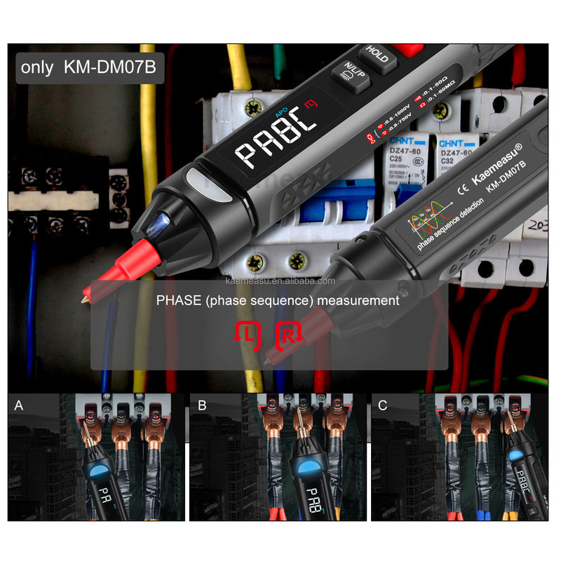 kaemeasu Mini Pen Digital Multimeter  NCV Sequence Non Contact Voltage Detection Multimeter Tester Pen Meter