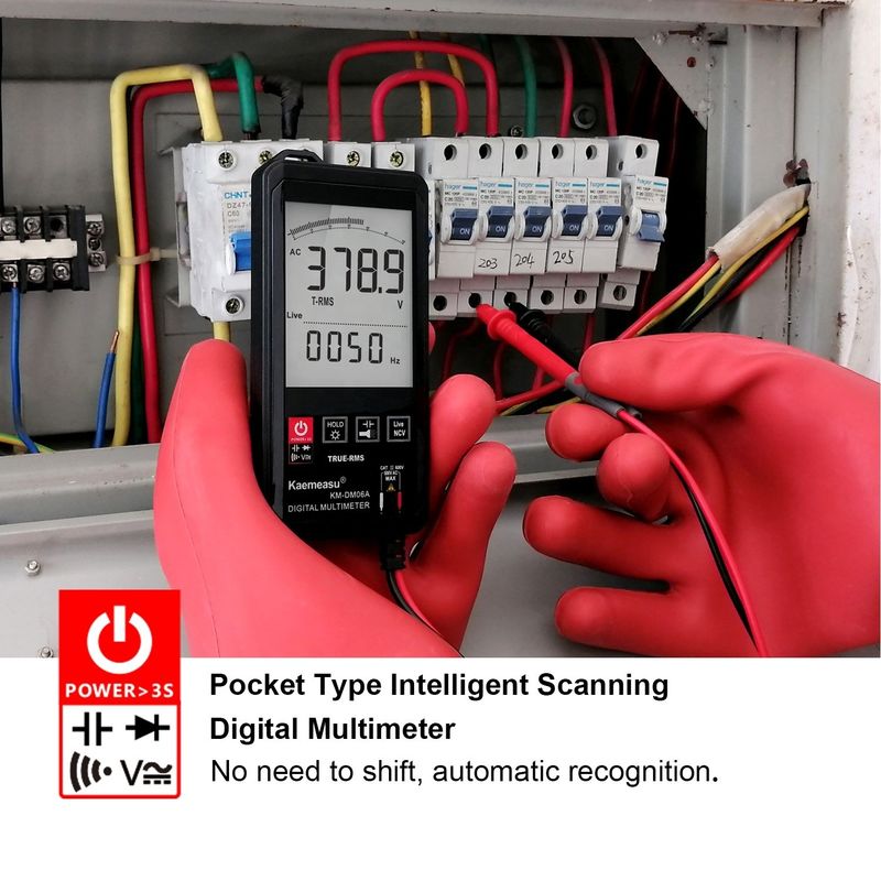 Big screen Auto Ranging Touch Digital Multimeter True RMS Digital Multimeter AC DC Voltage Mini Pocket Multimetro