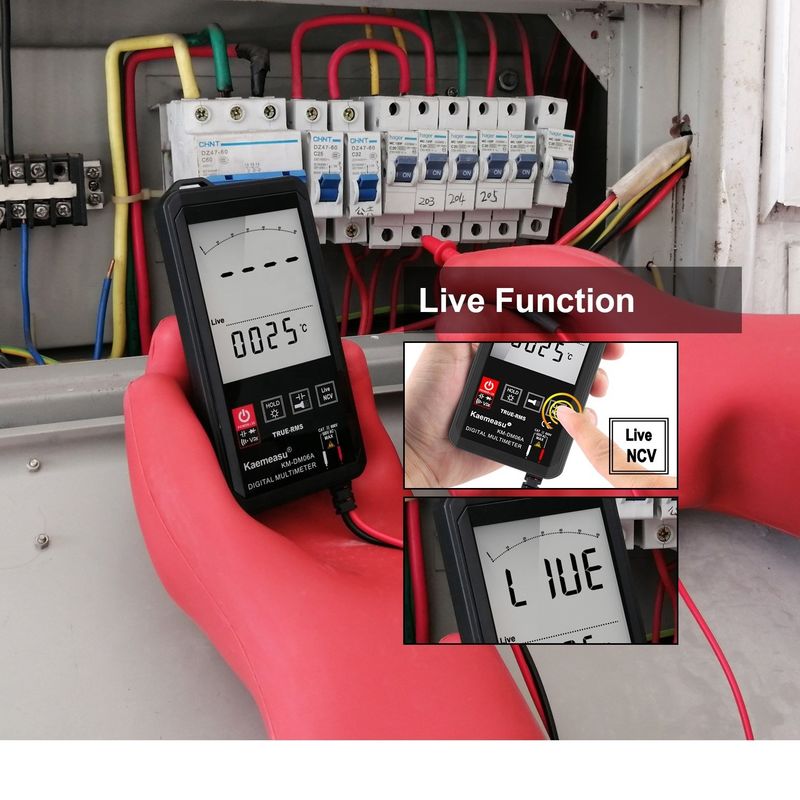 Big screen Auto Ranging Touch Digital Multimeter True RMS Digital Multimeter AC DC Voltage Mini Pocket Multimetro