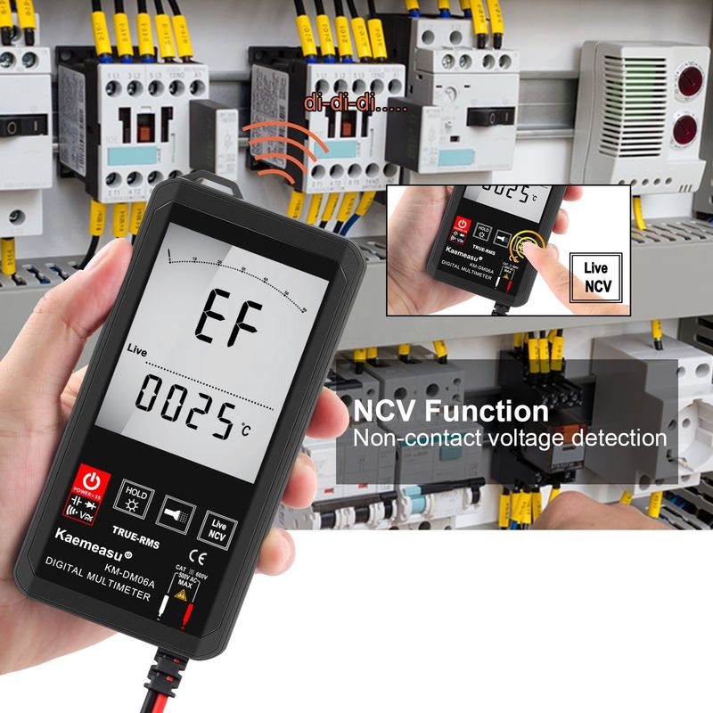 Big screen Auto Ranging Touch Digital Multimeter True RMS Digital Multimeter AC DC Voltage Mini Pocket Multimetro