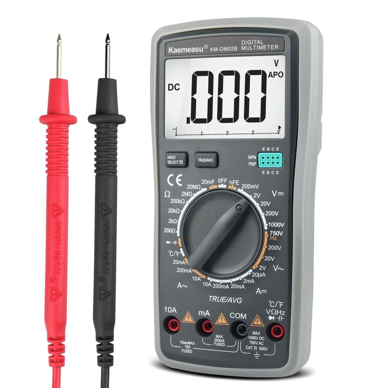 High Precision Anti Burn 1000V Digital Multimeters LCD Screen Voltmeter True RMS Function Multi Meter with Temperature Probe