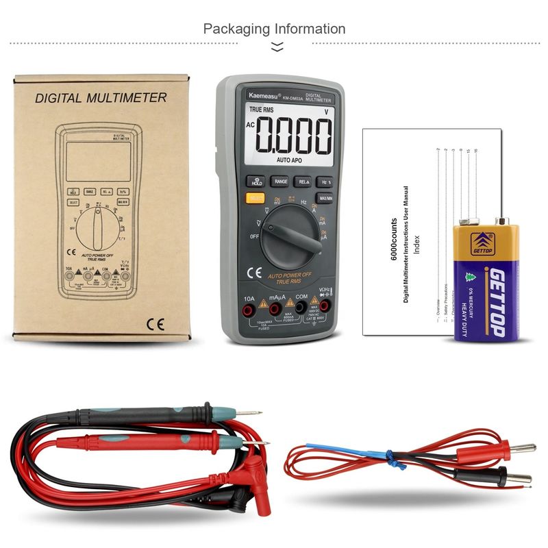 03A Industrial High Precise Autorange Smart Digital Multimeter NCV 1000V AC DC Multimetro Smart Digital Multimeter