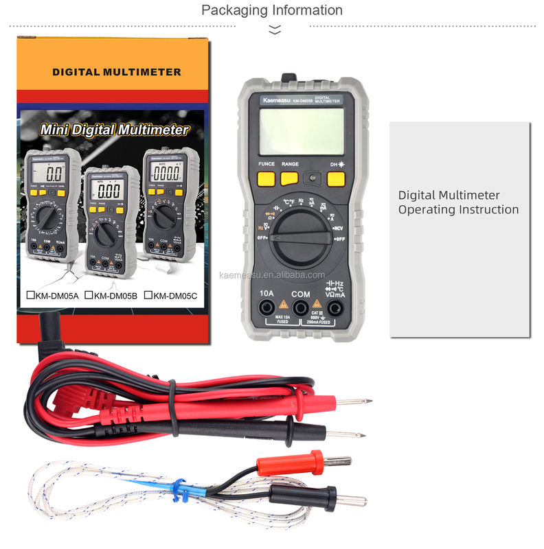 Mini multimetro DC AC Voltage Current Ohm Temperature T-rms Teste High Precision Smart Electrician Digital Multimeters Price