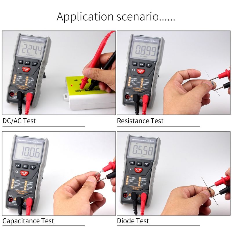 Auto Range Smart Measurement electrician 6000 counts Bench Digital Multimeters With Ncv T-rms function