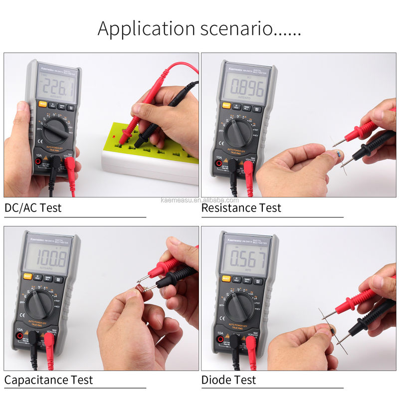 6000 Counts Mini Portable Electrician Smart Digital Multimeter Tester Square Wave Output Bench Professional Digital Multimeters