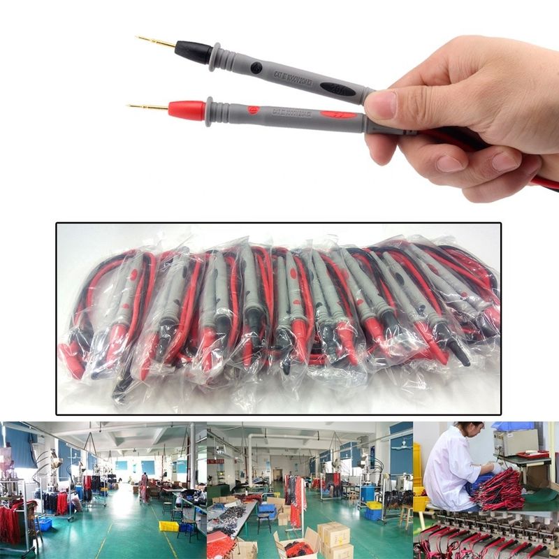 Multimeter Test Probe Leads Banana Plug Digital Multimeter Probes Electrical Test Probe 20A 1000V Instrumentation Cables
