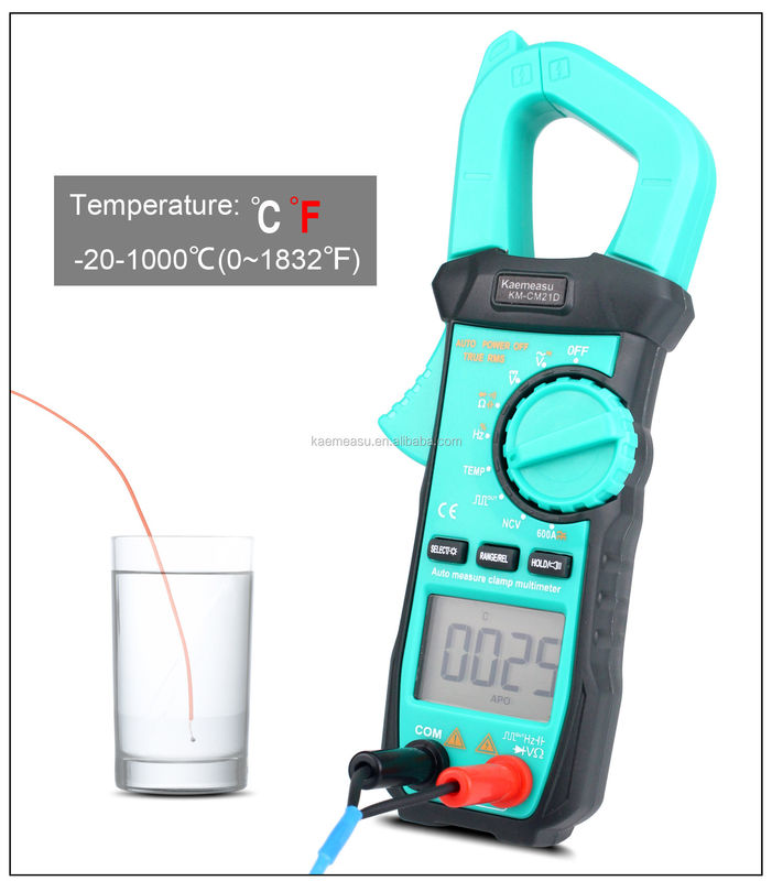 Portable Digital Multimeter With Voltage Detector And Clamp Measuring Resistance Range 600Ω/6kΩ/60kΩ/600kΩ/6MΩ/40MΩ