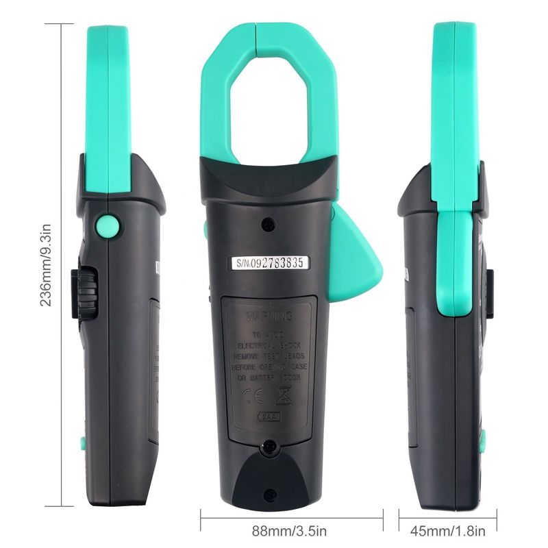 Professional 1000A AC/DC Voltage Clamp Meter with 3 5/6 Digits Display and Multifunctional Current Measurement
