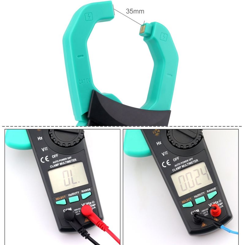 Professional 1000A AC/DC Voltage Clamp Meter with 3 5/6 Digits Display and Multifunctional Current Measurement