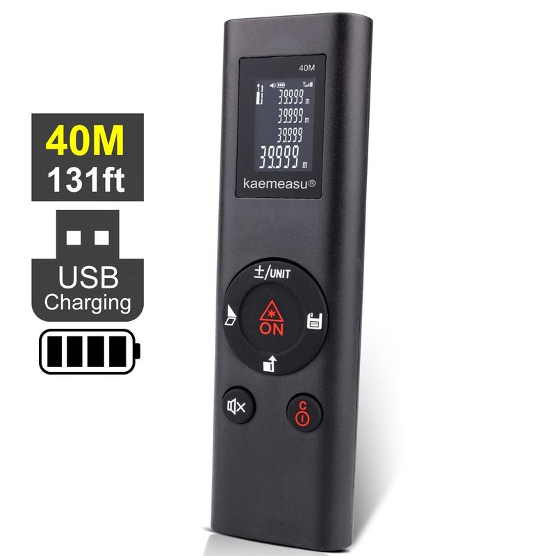 40m Mini Handheld USB Rechargeable Laser Distance Meter High Precision Infrared Electronic Ruler Laser Range Finder