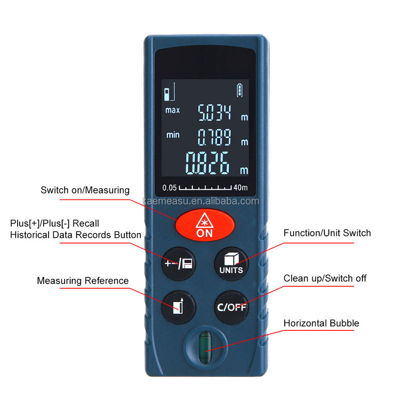 Laser Distance Meter 40M 60M 80M 100M Handheld Portable Laser Rangefinder Electronic Tape Measure Price