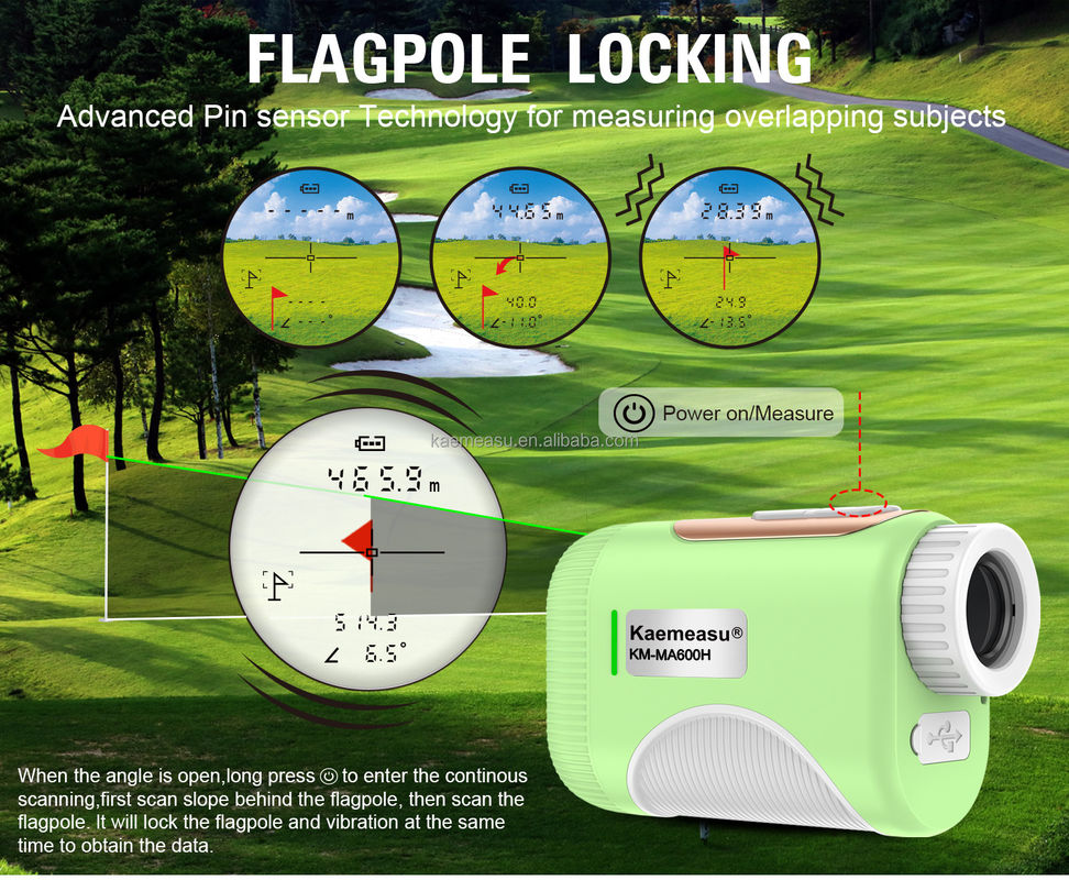 OEM 1200m Golf Slope Scope Laser Distance Meter Telescope Industrial Grade Golf Laser Rangefinders Green Color