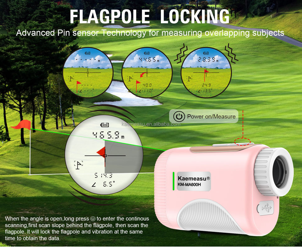 OEM 1000m Golf Slope Scope Laser Distance Meter Golf Laser Rangefinders Pink Color for Kids and Women