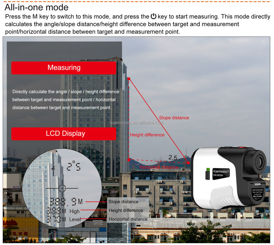D Model Laser Distance Meter Golf Hunting Rangefinder Ideal for Construction and Outdoor Industrial Applications 100*82*40mm