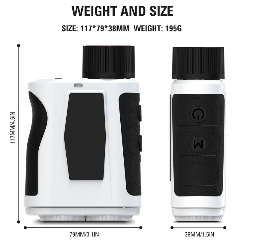 H Laser Distance Meter Slope Scope Laser Distance Meter Telescope Handheld Measure Level Calculate for Golf