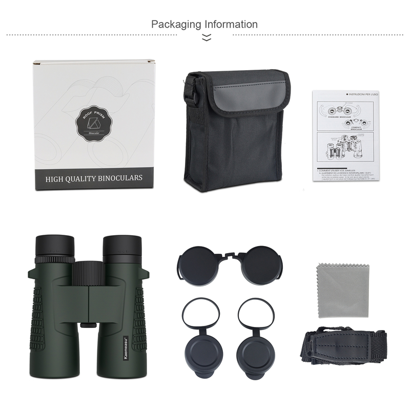 Kaemeasu C Model Green Color 10x42 HD Waterproof Binoculars for Adults, Binoculars for Bird Watching and Hiking, Optics with BAK4 Prism, Shockproof Magnesium Alloy Body, Clear and Bright Vision